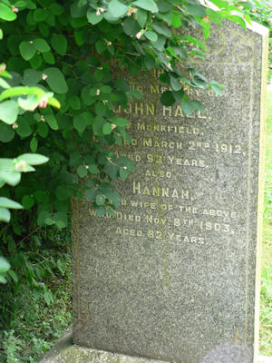 Memorial to John Hall 1820 - 1912